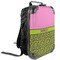 Pink & Lime Green Leopard 13" Hard Shell Backpacks - ANGLE VIEW