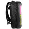 Pink & Lime Green Leopard 13" Hard Shell Backpacks - Side View