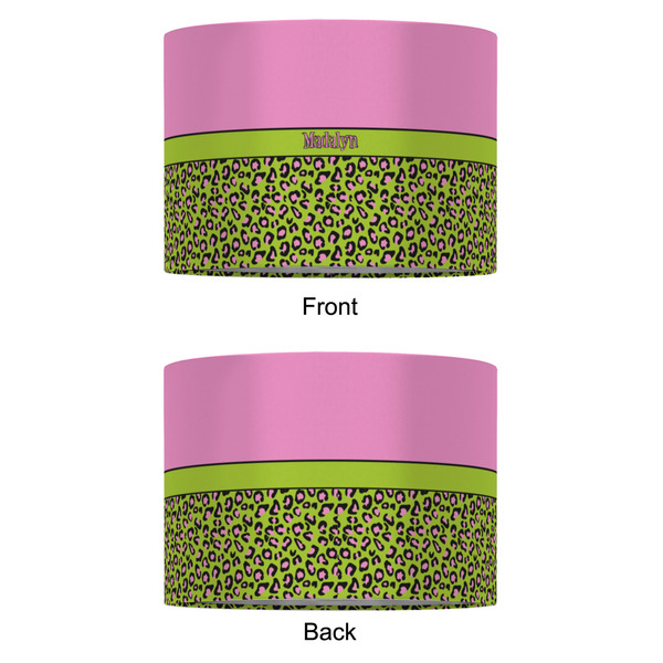 Pink & Lime Green Leopard 16" Drum Lampshade - APPROVAL (Fabric)