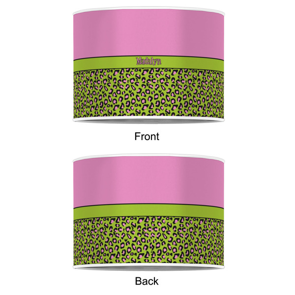 Pink & Lime Green Leopard 16" Drum Lampshade - APPROVAL (Poly Film)
