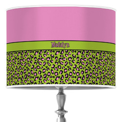Pink & Lime Green Leopard Drum Lamp Shade (Personalized)