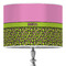 Pink & Lime Green Leopard 16" Drum Lampshade - ON STAND (Poly Film)