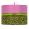 Pink & Lime Green Leopard 16" Drum Lampshade - PENDANT (Fabric)