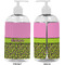 Pink & Lime Green Leopard 16 oz Plastic Liquid Dispenser- Approval- White