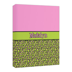 Pink & Lime Green Leopard Canvas Print - 16x20 (Personalized)