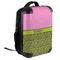 Pink & Lime Green Leopard 18" Hard Shell Backpacks - ANGLED VIEW