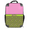 Pink & Lime Green Leopard 18" Hard Shell Backpacks - FRONT