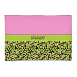 Pink & Lime Green Leopard 2' x 3' Indoor Area Rug (Personalized)