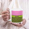 Pink & Lime Green Leopard 20oz Coffee Mug - LIFESTYLE