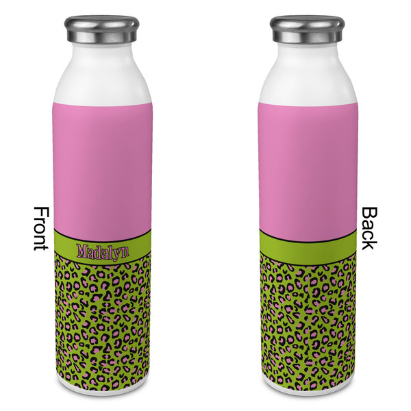 Pink & Lime Green Leopard 20oz Water Bottles - Full Print - Approval
