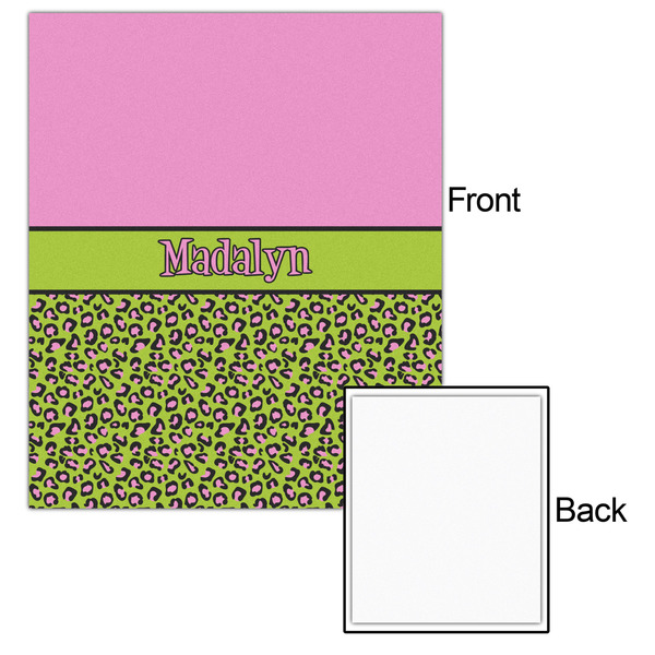 Pink & Lime Green Leopard 20x24 - Matte Poster - Front & Back