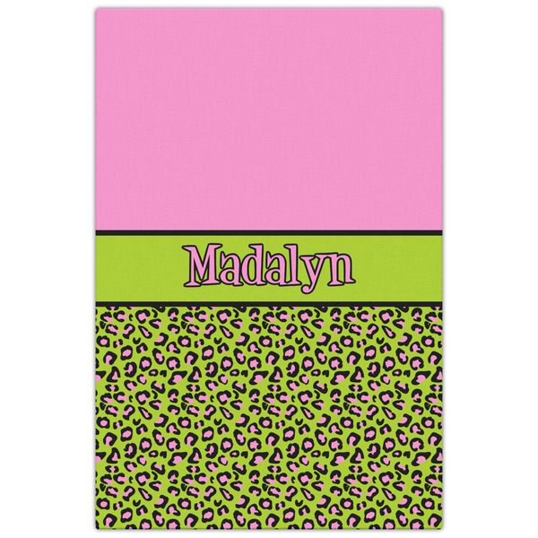 Pink & Lime Green Leopard 20x30 - Canvas Print - Front View
