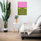 Pink & Lime Green Leopard 20x30 Wood Print - In Context