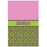 Pink & Lime Green Leopard Poster - Matte - 24x36 (Personalized)