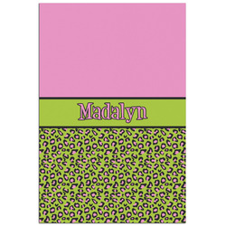 Pink & Lime Green Leopard Poster - Matte - 24x36 (Personalized)