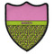 Pink & Lime Green Leopard 3 Point Shield