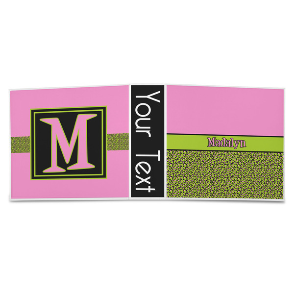 Pink & Lime Green Leopard 3-Ring Binder Approval- 3in