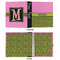 Pink & Lime Green Leopard 3 Ring Binders - Full Wrap - 1" - APPROVAL
