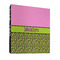 Pink & Lime Green Leopard 3 Ring Binders - Full Wrap - 1" - FRONT