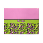 Pink & Lime Green Leopard 5' x 7' Indoor Area Rug (Personalized)