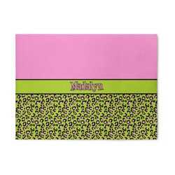 Pink & Lime Green Leopard Area Rug (Personalized)