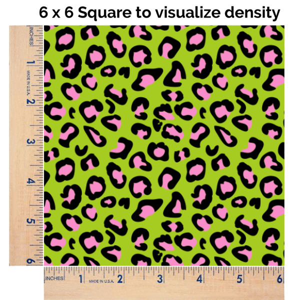 Pink & Lime Green Leopard 6x6 Swatch of Fabric