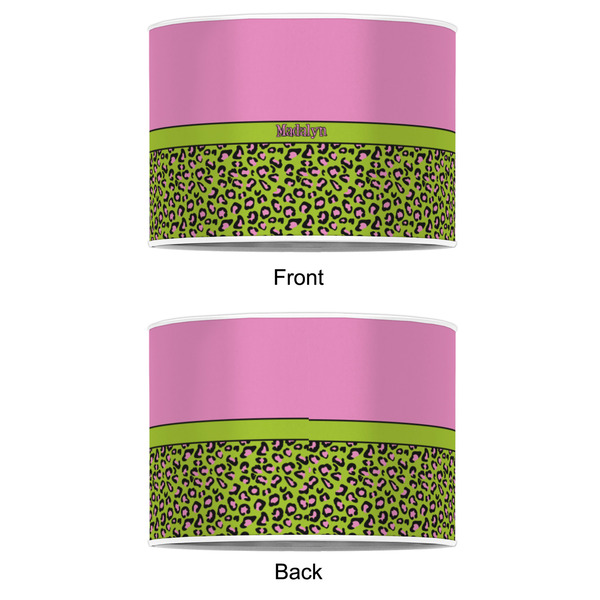 Pink & Lime Green Leopard 8" Drum Lampshade - APPROVAL (Poly Film)