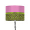 Pink & Lime Green Leopard 8" Drum Lamp Shade - Fabric (Personalized)