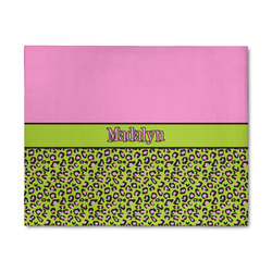 Pink & Lime Green Leopard 8' x 10' Indoor Area Rug (Personalized)