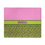 Pink & Lime Green Leopard 8' x 10' Patio Rug (Personalized)