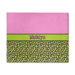 Pink & Lime Green Leopard 8' x 10' Patio Rug (Personalized)