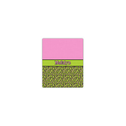 Pink & Lime Green Leopard Canvas Print - 8x10 (Personalized)