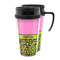 Pink & Lime Green Leopard Acrylic Travel Mugs