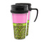 Pink & Lime Green Leopard Acrylic Travel Mug (Personalized)