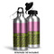 Pink & Lime Green Leopard Aluminum Water Bottle - Alternate lid options