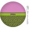 Pink & Lime Green Leopard Glass Appetizer / Dessert Plate 8" (Personalized)