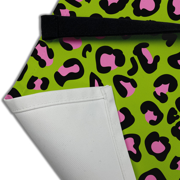 Pink & Lime Green Leopard Apron - (Detail)