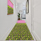 Pink & Lime Green Leopard Area Rug Sizes - In Context (vertical)