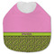 Pink & Lime Green Leopard Jersey Knit Baby Bib w/ Name or Text