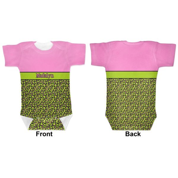 Pink & Lime Green Leopard Baby Bodysuit Approval