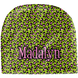 Pink & Lime Green Leopard Baby Hat (Beanie) (Personalized)