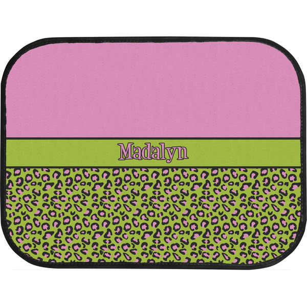 Pink & Lime Green Leopard Back Seat Car Mat