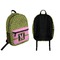 Pink & Lime Green Leopard Backpack front and back - Apvl