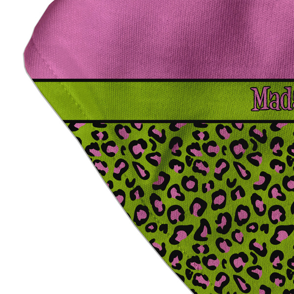 Pink & Lime Green Leopard Bandana Detail