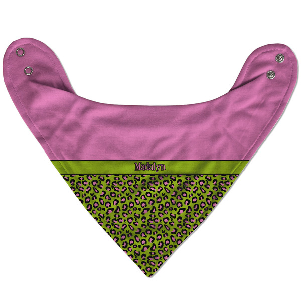 Pink & Lime Green Leopard Bandana Flat Approval