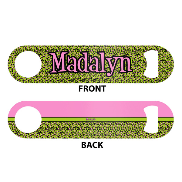 Pink & Lime Green Leopard Bar Bottle Opener - White - Approval