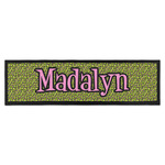 Pink & Lime Green Leopard Bar Mat (Personalized)