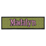 Pink & Lime Green Leopard Bar Mat - Large (Personalized)
