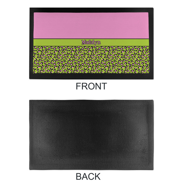 Pink & Lime Green Leopard Bar Mat - Small - APPROVAL
