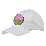 Pink & Lime Green Leopard Baseball Cap - White (Personalized)